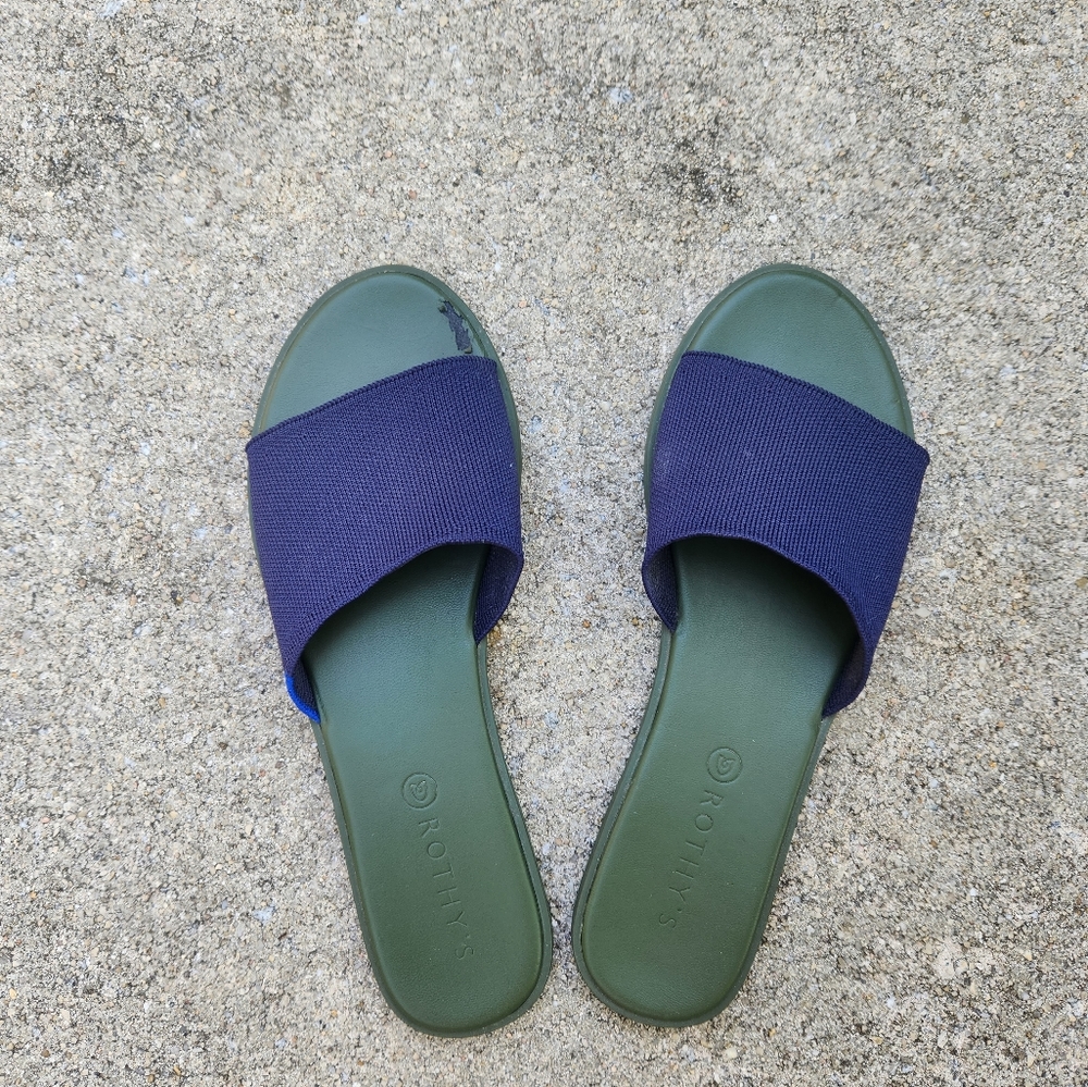 Rothy's The slide sandals Maritime Navy - see photos